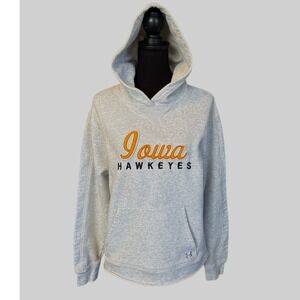 Under Armour Gray Iowa Hawkeyes Hoodie Sweatshirt, Medium, On Iowa, Go Hawks